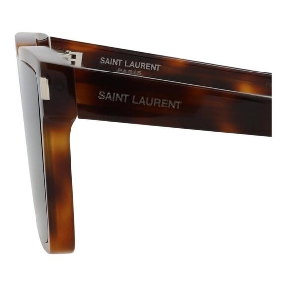 Saint Laurent Unisex Square/Rectangle Havana Havana Green Fashion Designer - Picture 4 of 4